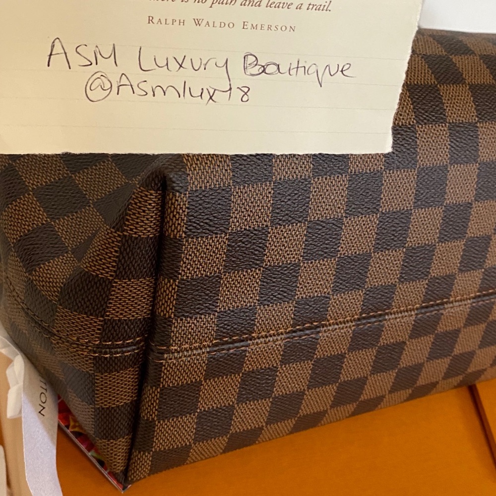 100% Auth. Louis Vuitton Graceful MM Damier Ebene